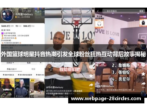 外国篮球明星抖音热潮引发全球粉丝狂热互动背后故事揭秘