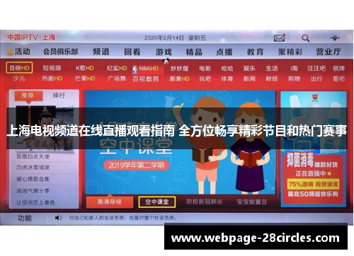 上海电视频道在线直播观看指南 全方位畅享精彩节目和热门赛事